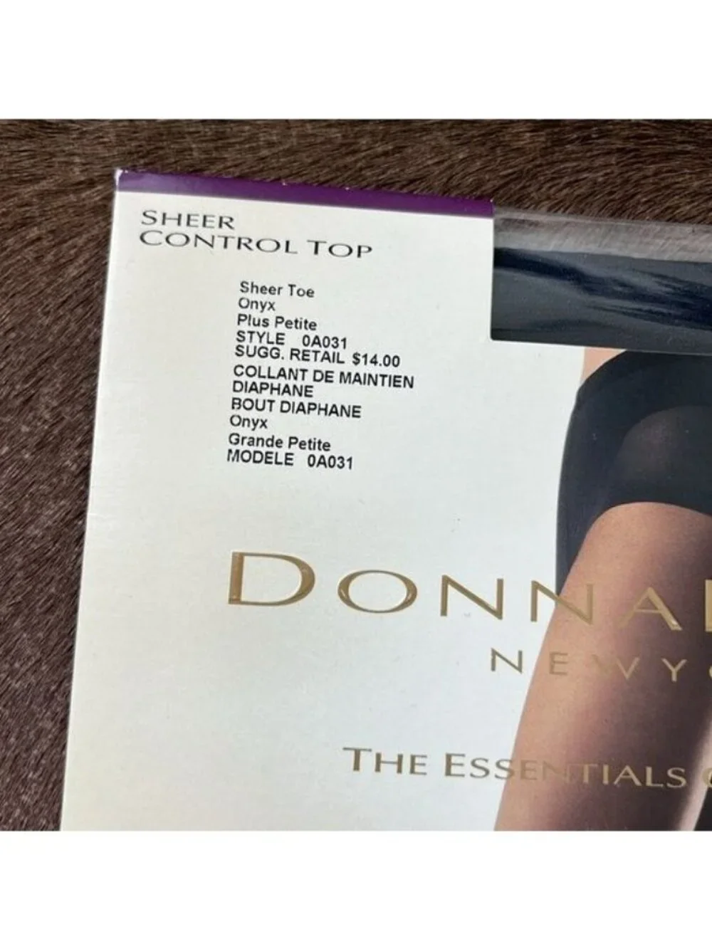 Donna Karan DKNY The Essentials Sheer Toe Control Top Tights Pantyhose